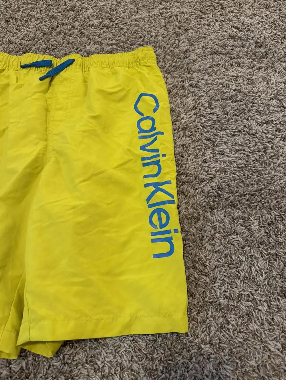 Calvin Klein Boys Yellow Swim Shorts XLarge - Swimwear Beachwear